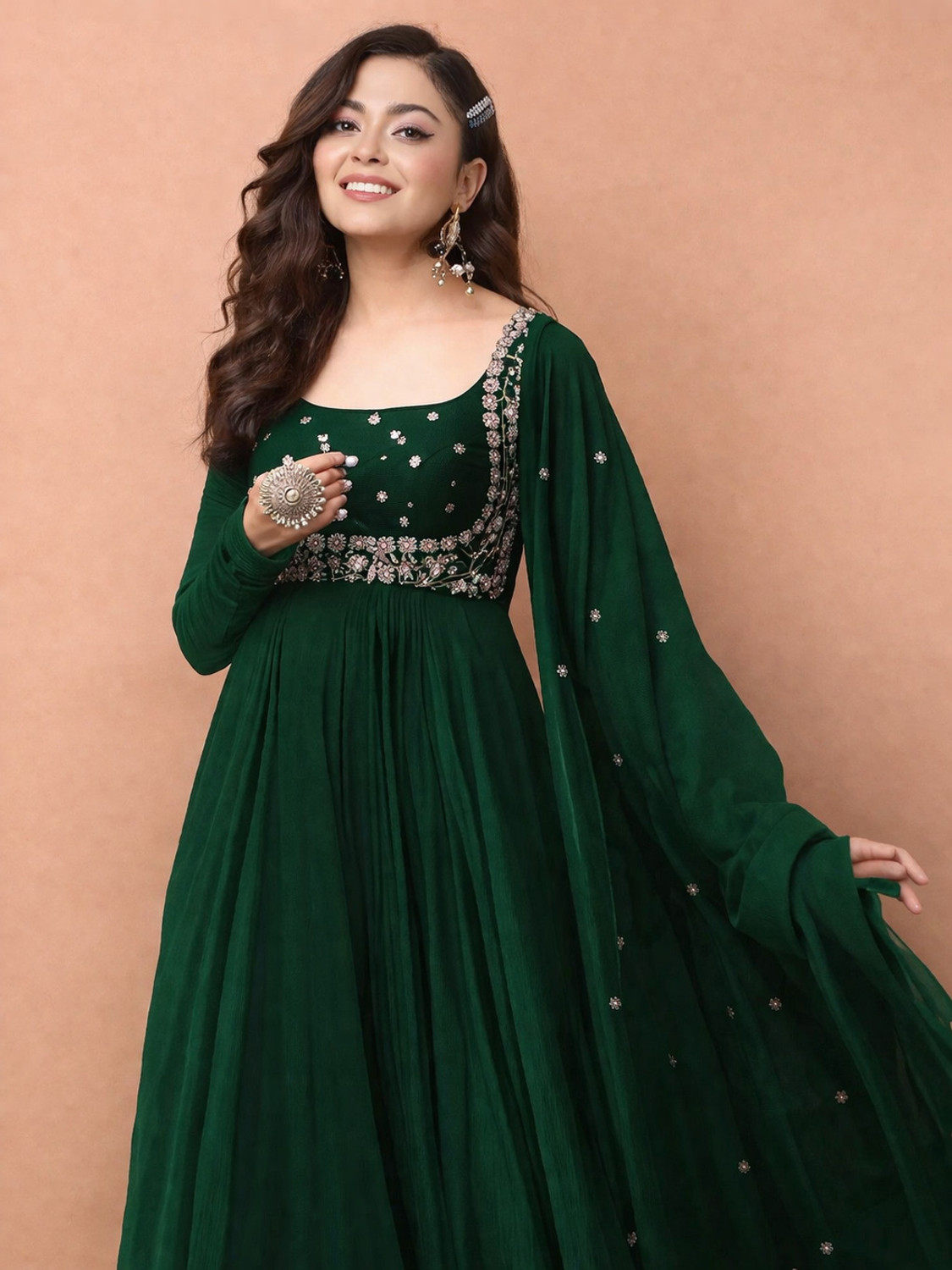 Image of PERONICA FASHION Women Kurti Dupatta Set