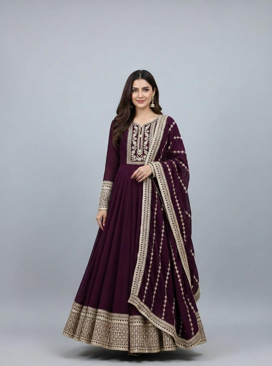 sahajanand enterprise Anarkali Gown