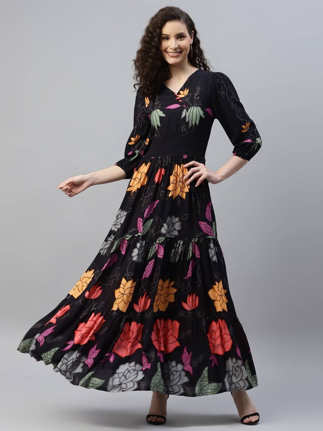 House of Kalashakti Women Black Maxi Dress - Image 1