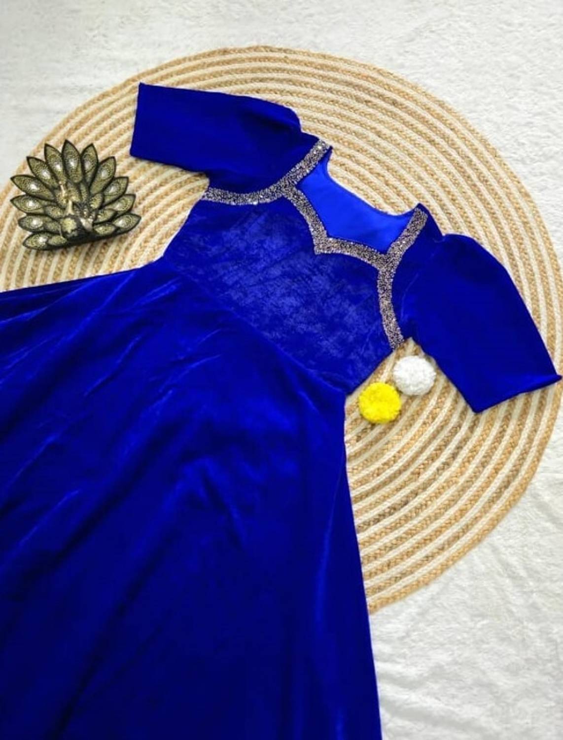WRDRY Anarkali Gown Blue - Image 5