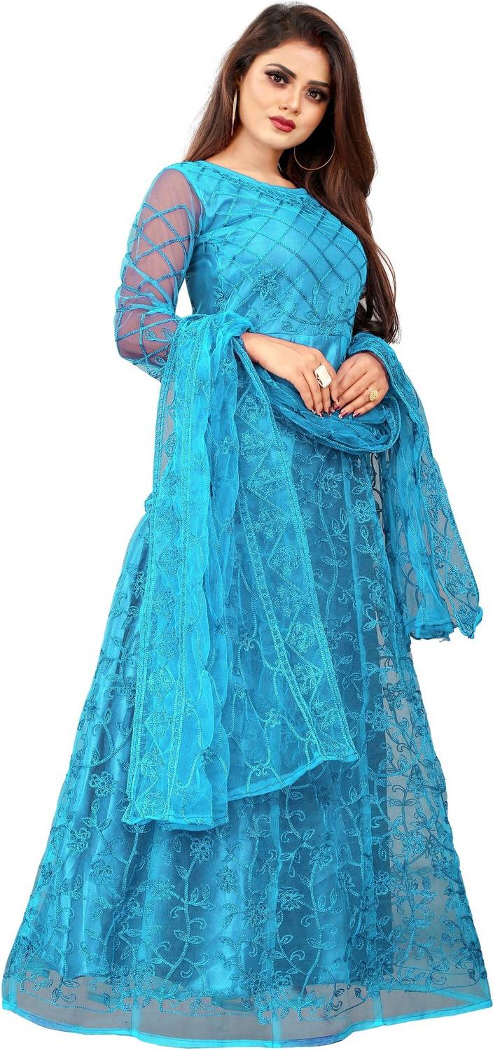 Apnisha Net/Lace Embroidered Salwar Suit Material
