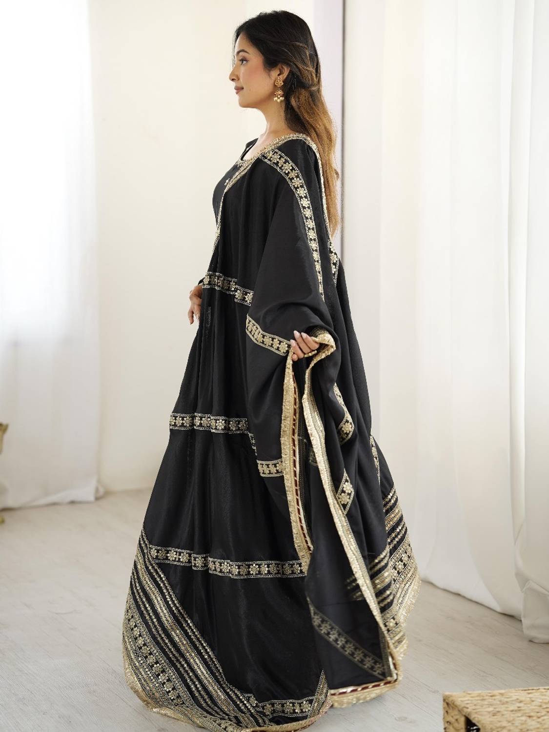 Braenterprise Anarkali Gown, Black - Image 5