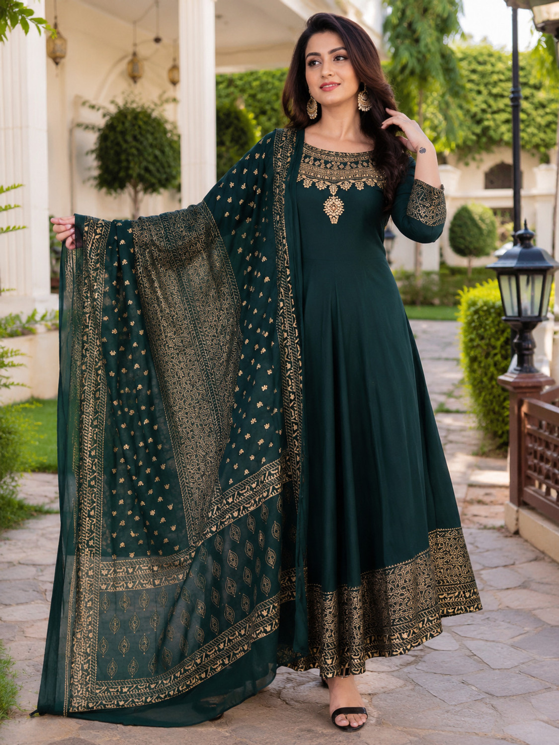 Image of NUPITAL Women Printed Anarkali Kurta
