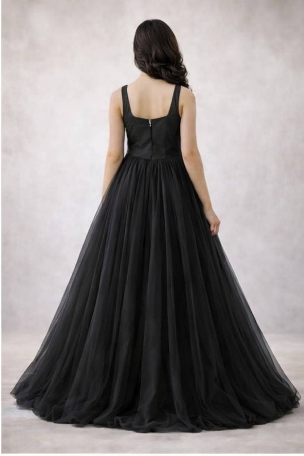 MF Retail Anarkali Gown Black - Image 2