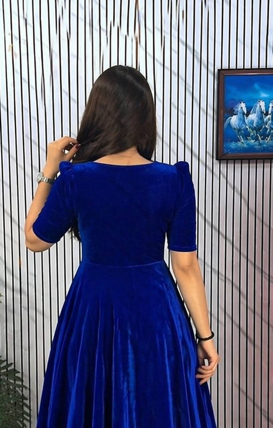 WRDRY Anarkali Gown Blue - Image 2