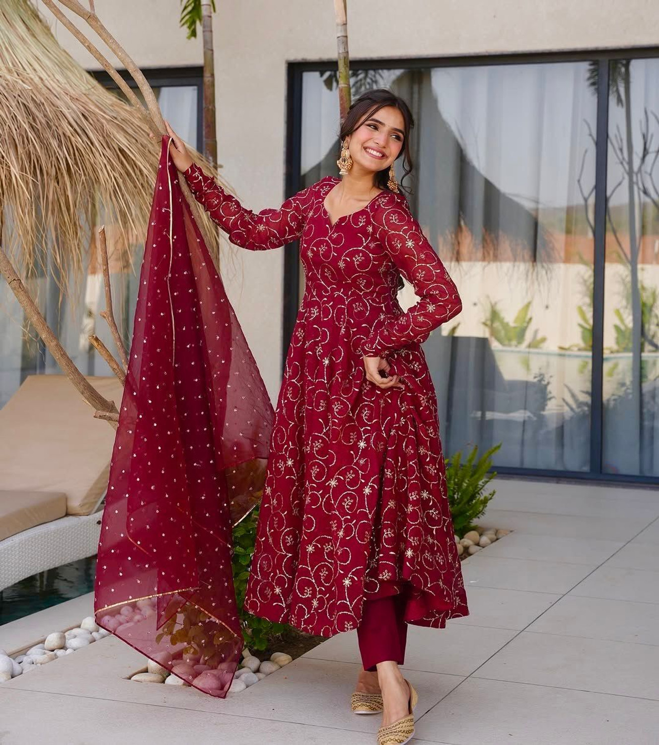 Image of Jay Gopal Tex Anarkali Gown