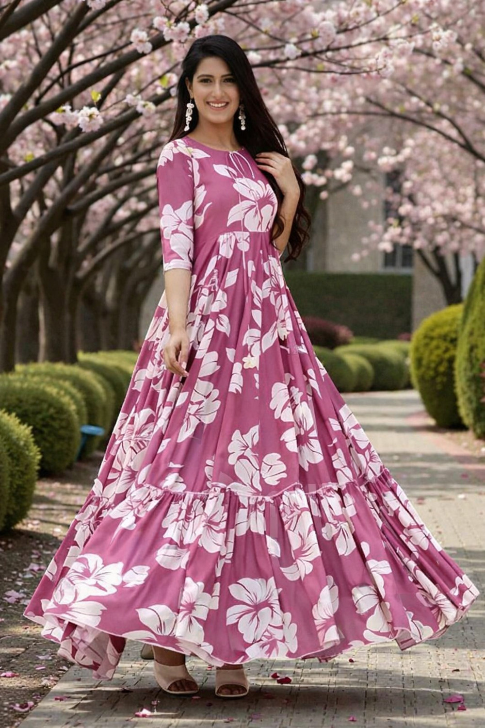 Image of BHOLE BABA ENTERPRISES Anarkali Gown