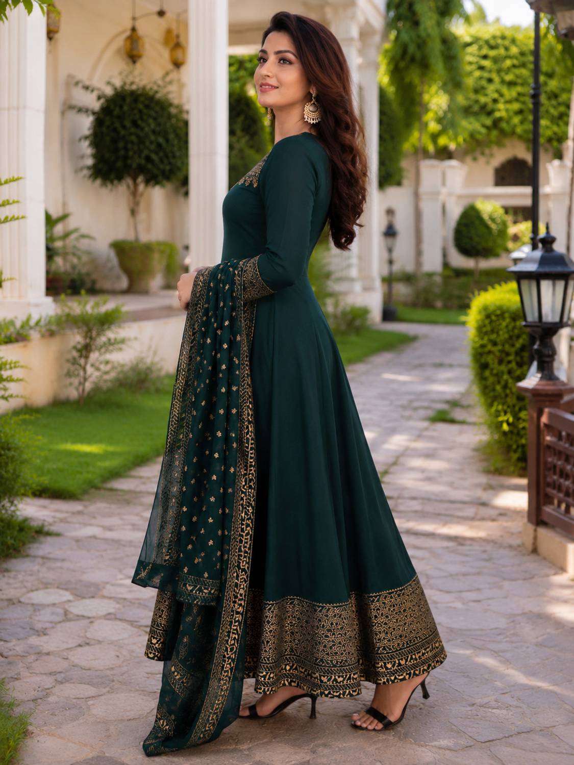 NUPITAL Women Printed Anarkali Kurta - Image 3