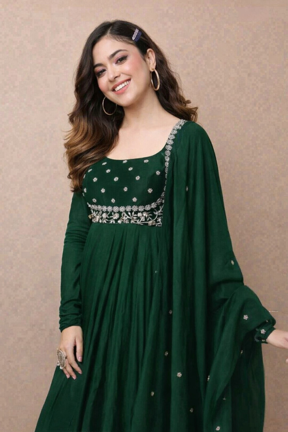Image of PERONICA FASHION Women Kurti Dupatta Set