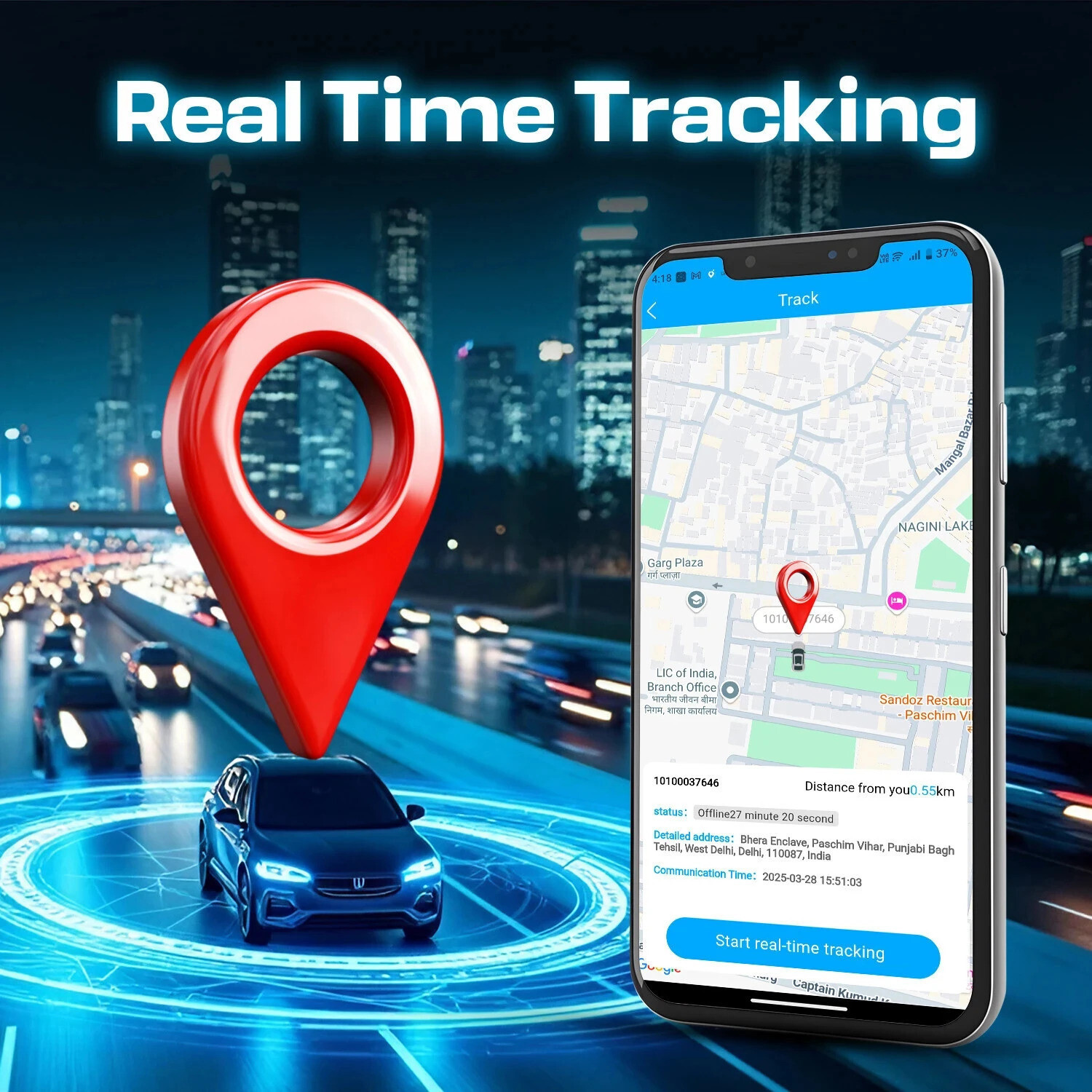 Image of Sekyo Wireless 4G GPS Tracker for Cars | Precise & Live Location GPS Device