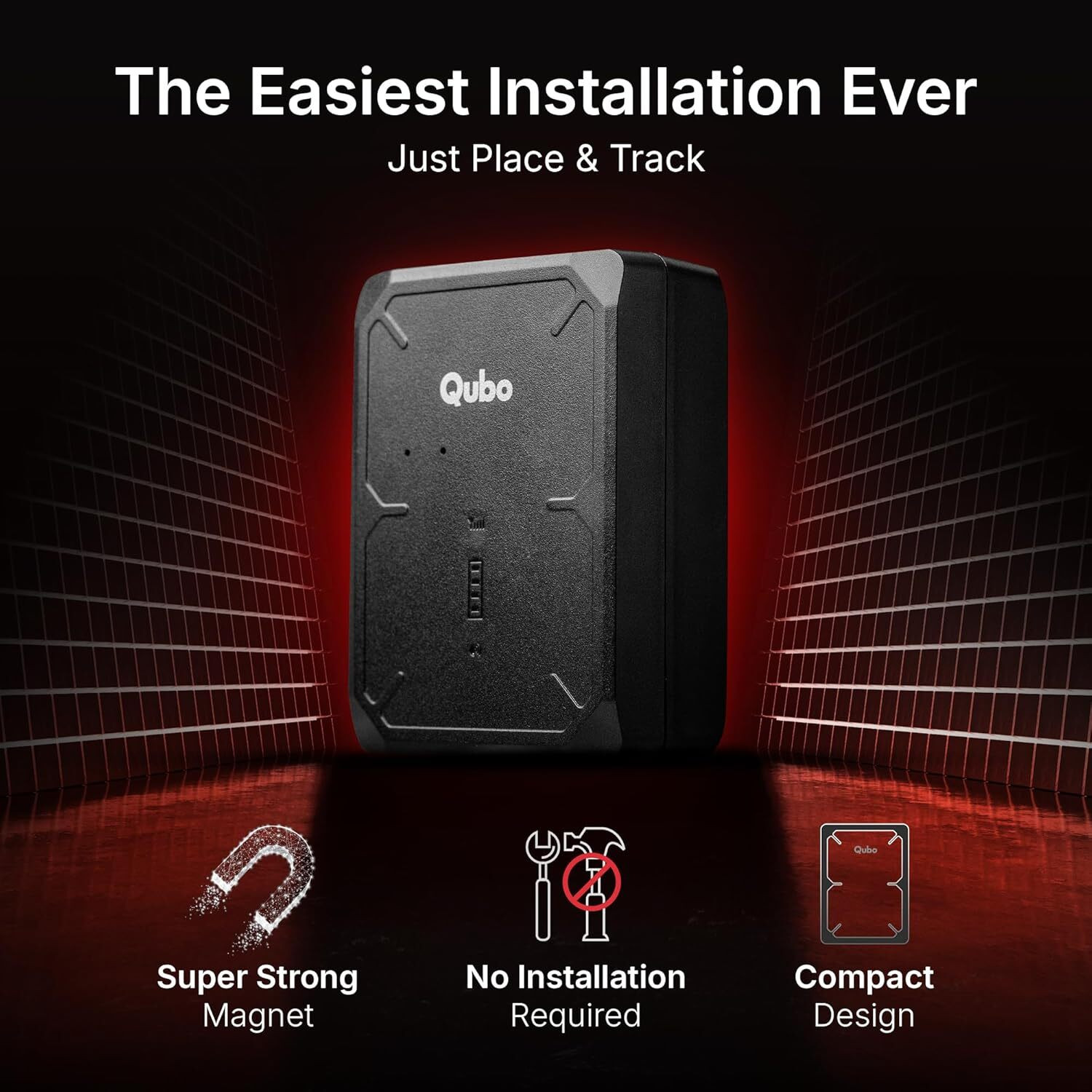 Image of Qubo Wireless GPS Tracker for Car & Bike |Pre-charged 12-Month SIM GPS Device