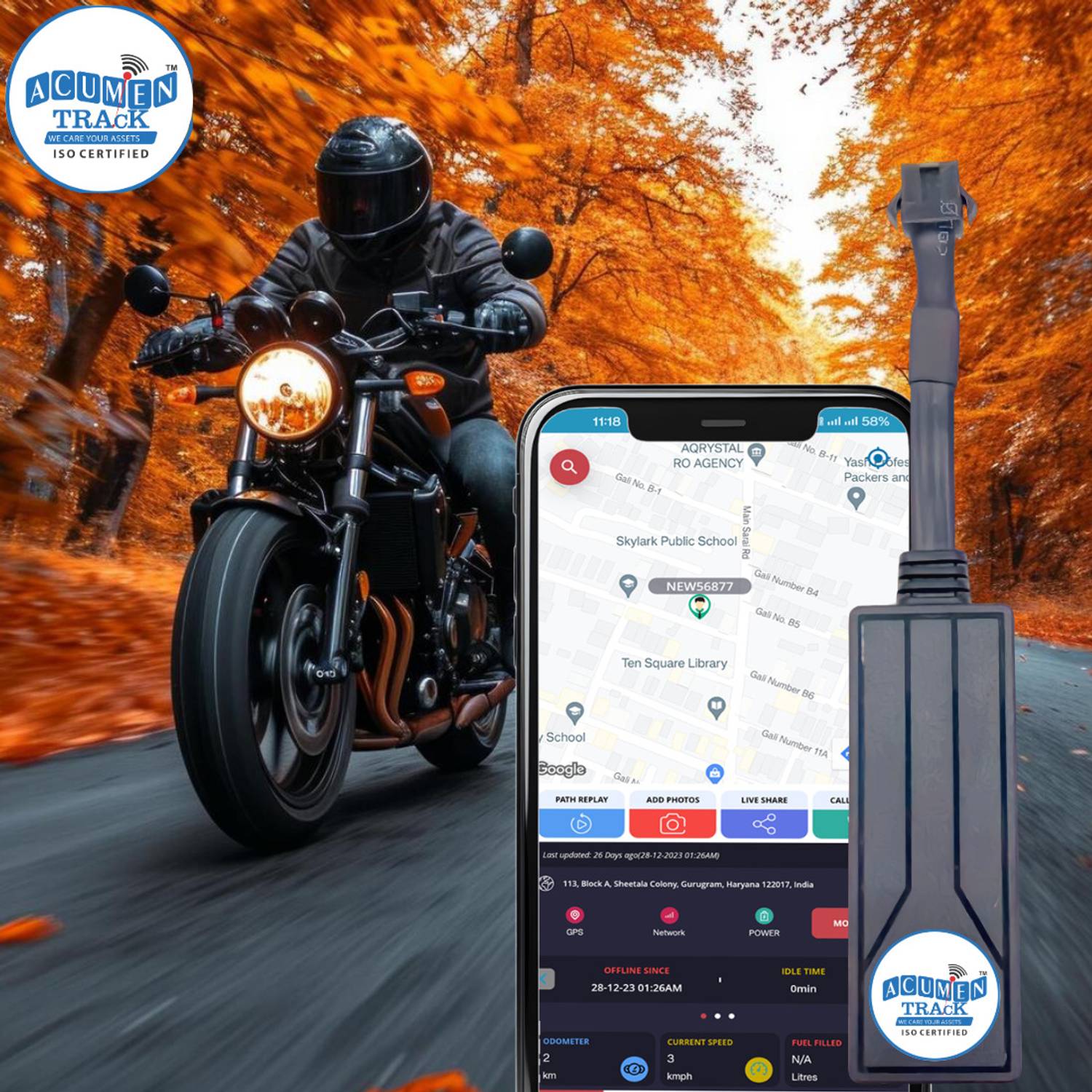 Acumen Tracker UC400(SMALLEST GPS TRACKING DEVICE FOR CAR)ANTI-THEFT GPS TRACKING SYSTEM WITH ONE YEAR FREE TRACKING SOFTWARE SUPPORT GPS Device