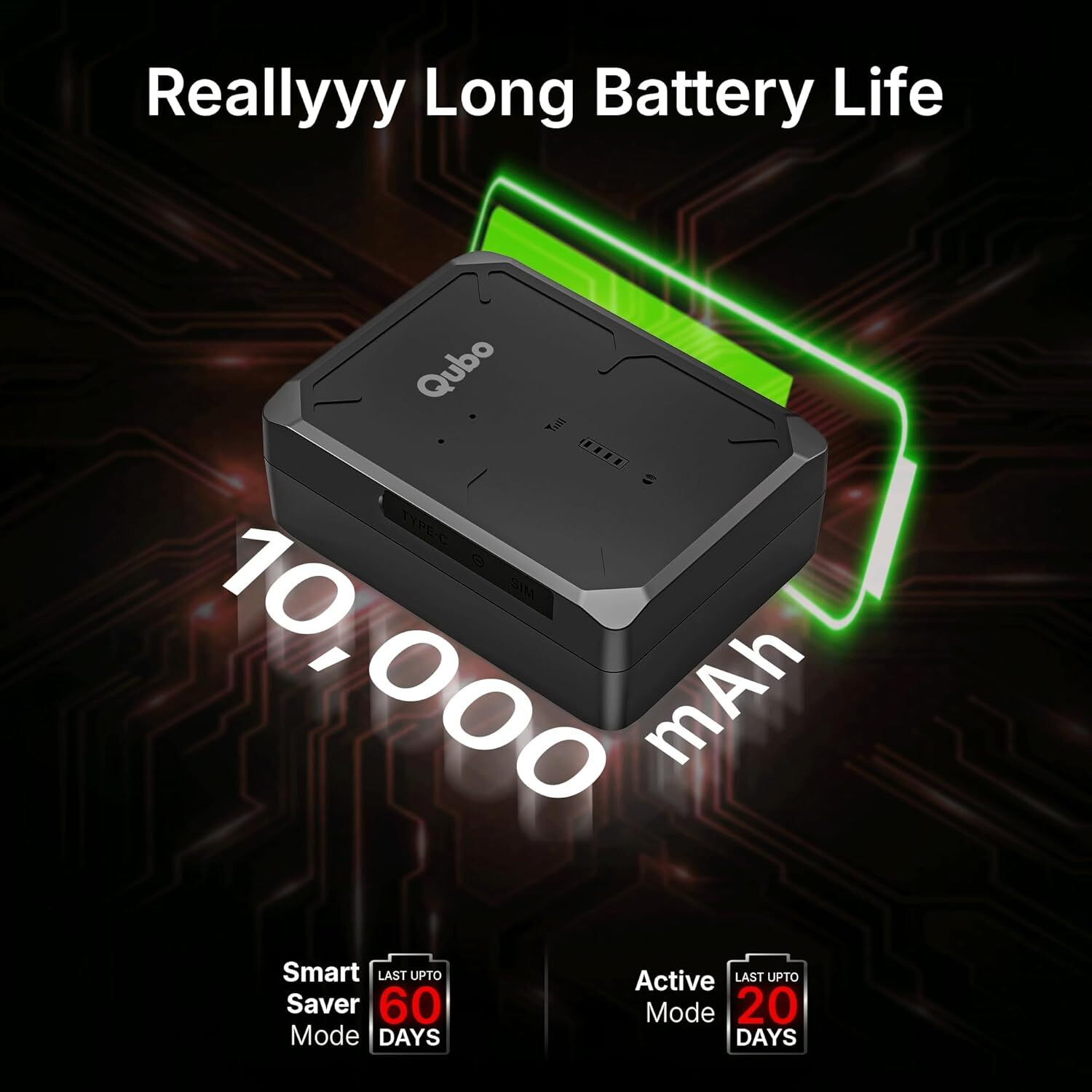 Image of Qubo Wireless GPS Tracker for Car & Bike |Pre-charged 12-Month SIM GPS Device