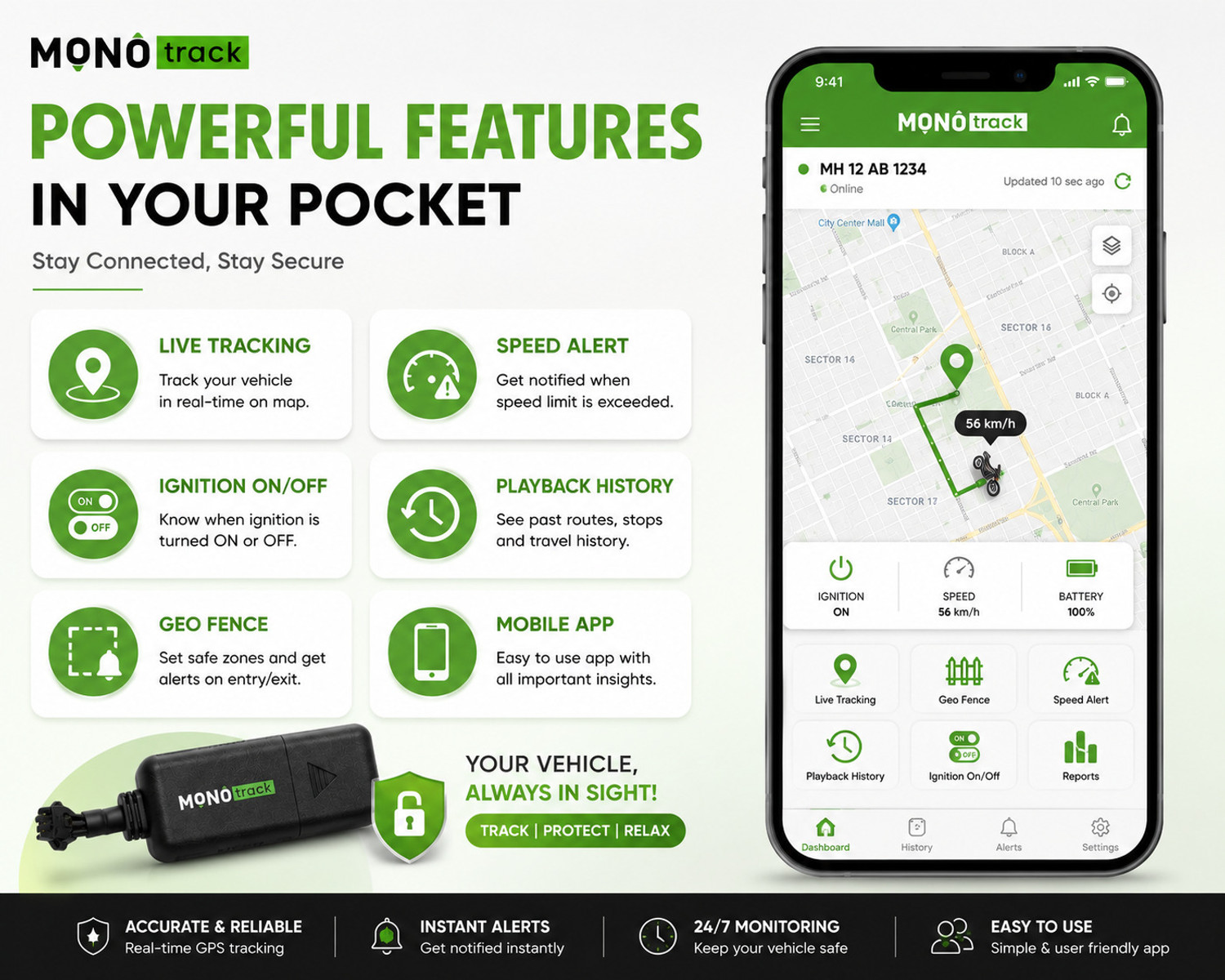 Image of MONOTRACK Bike GPS tracker 1 GPS Device