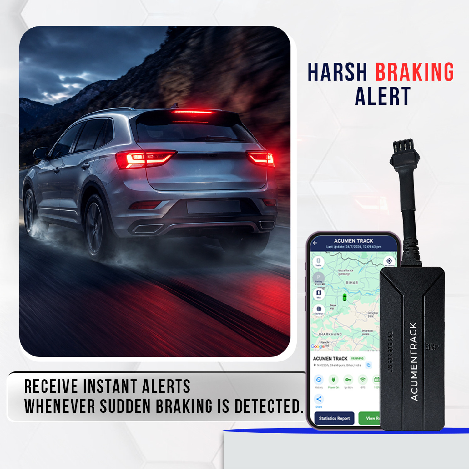 Image of Acumen Tracker UC-900(Water- Proof, Inbuilt Battery) For car, Bike, Truck and Suv Anti - Theft GPS Device GPS Device