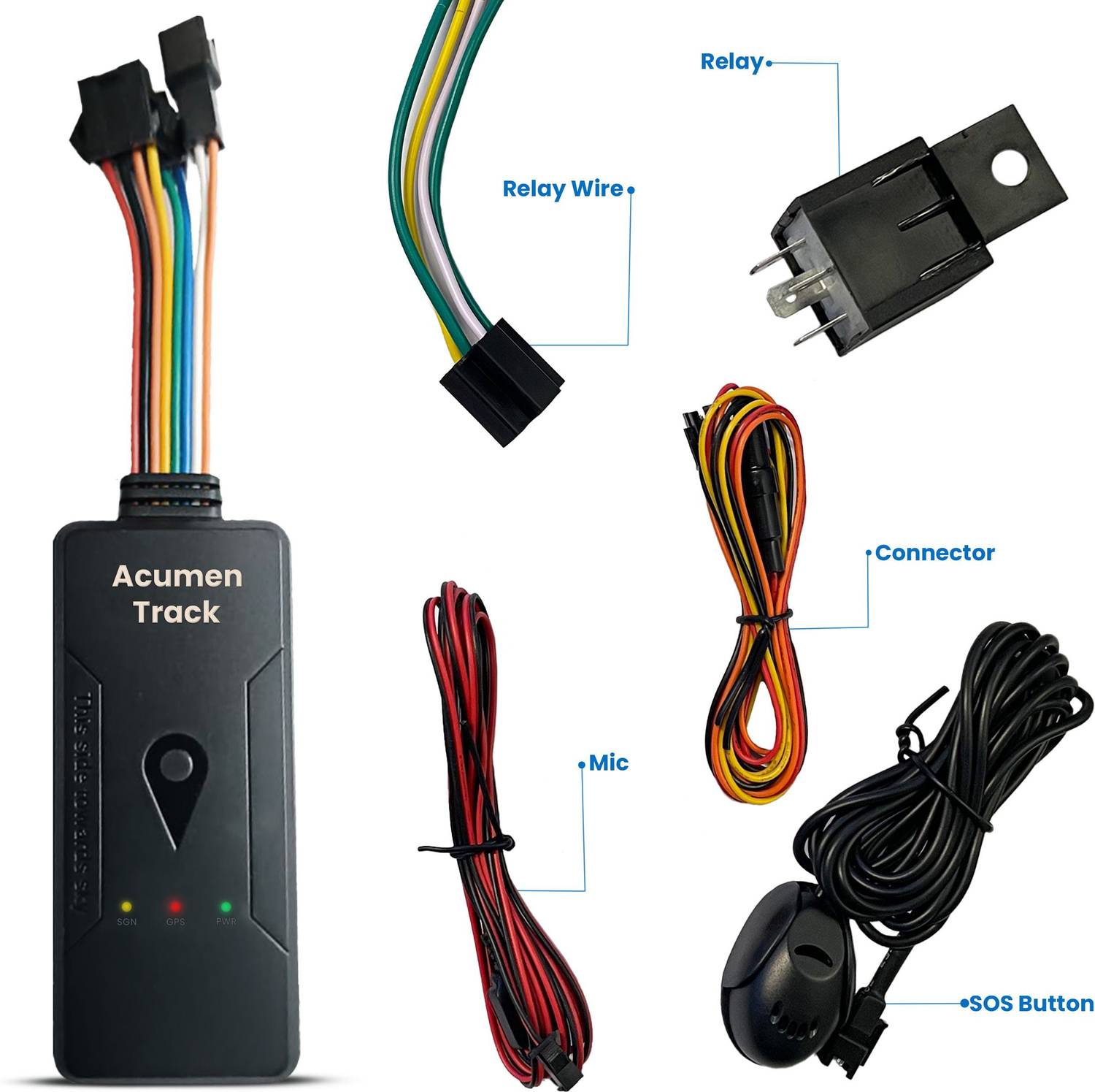 Acumen Traders UC 600 GPS Tracker (Inbuilt Battery, SOS , Panic Button, Microphone) For Car SUV & Truck with 1 year Replacement warranty GPS Device