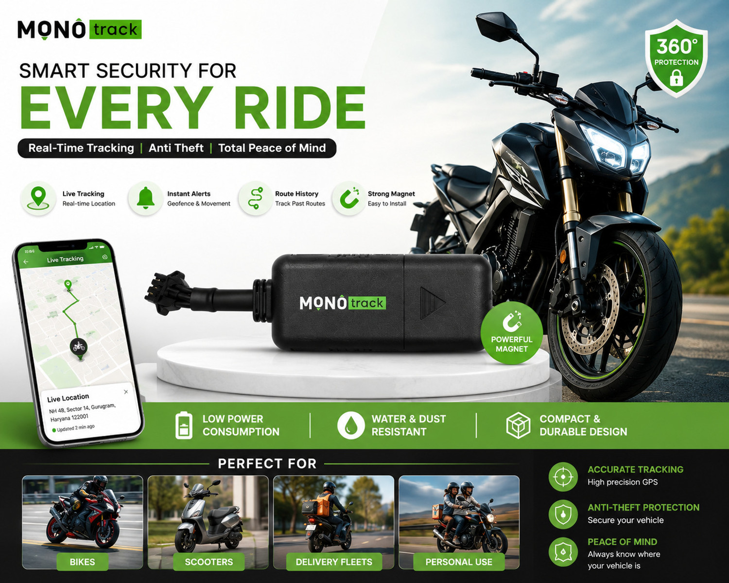 Image of MONOTRACK Bike GPS tracker 1 GPS Device