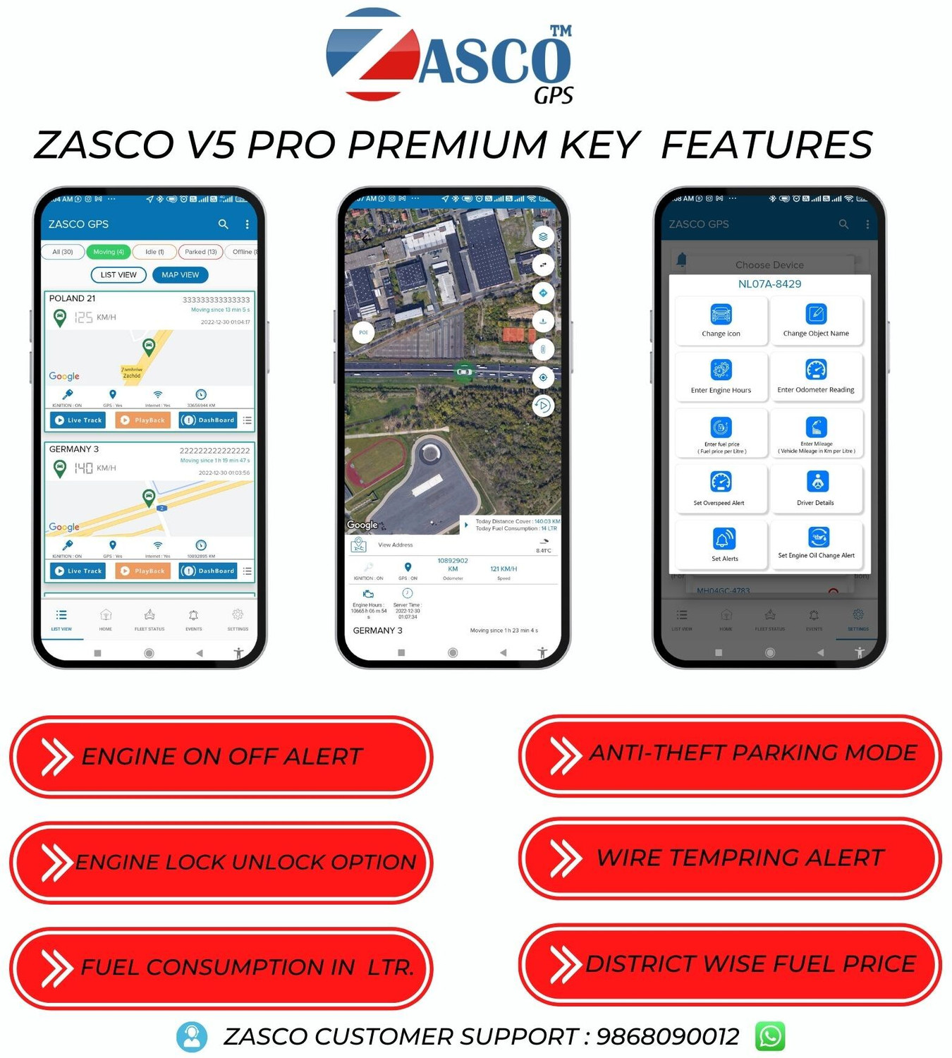 Image of ZASCO V5 Pro Tracker For Car /Bikes lock /real time Tracking (Water and Dust-Proof) GPS Device
