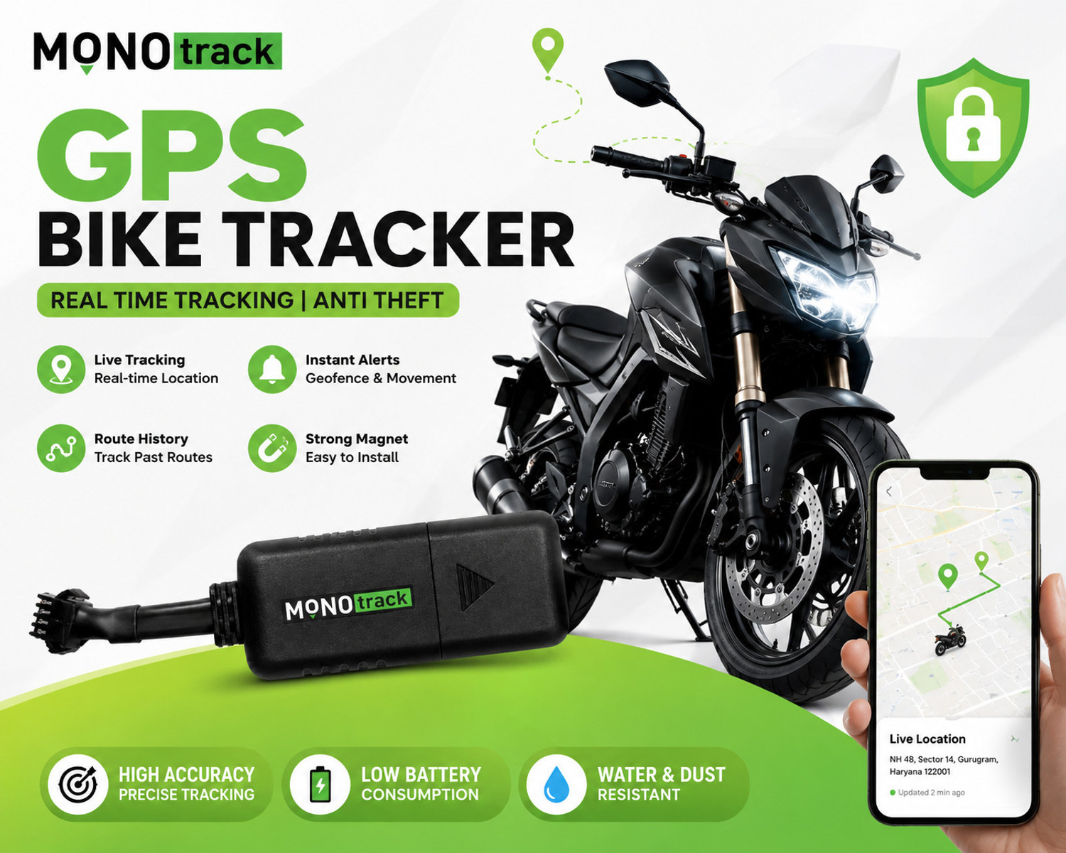 Image of MONOTRACK Bike GPS tracker 1 GPS Device