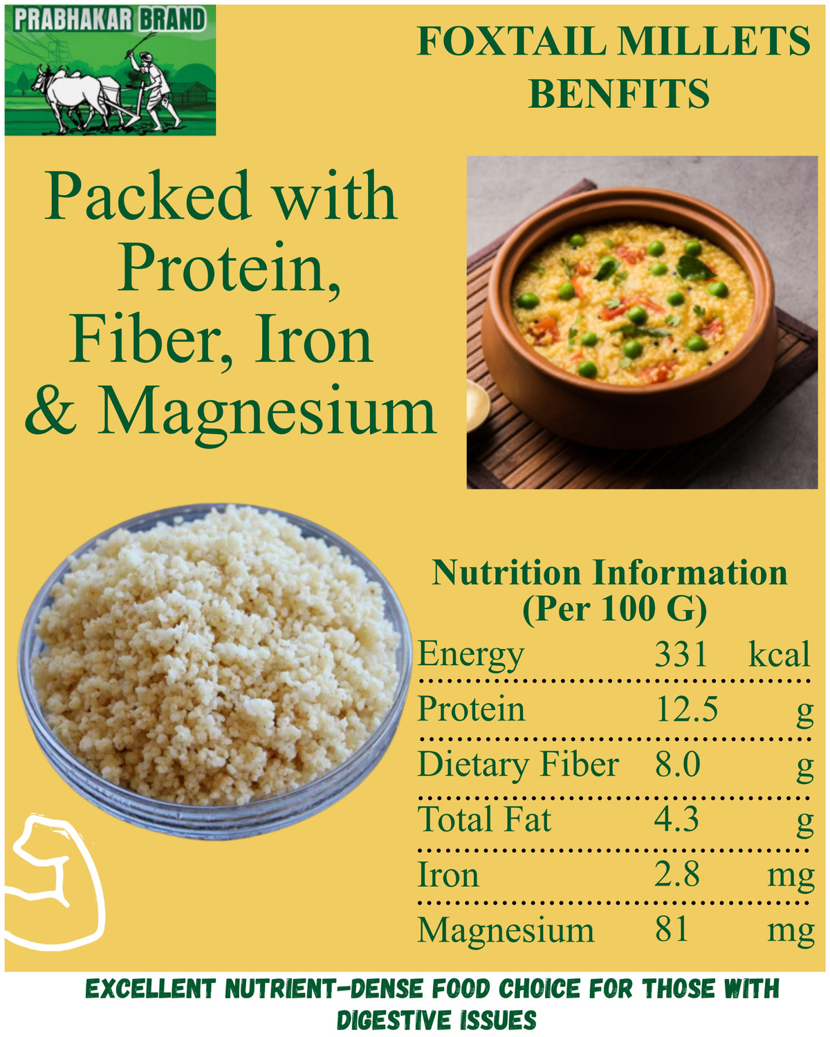 Image of Prabhakar Brand Unpollished Foxtail Millet Foxtail Millet