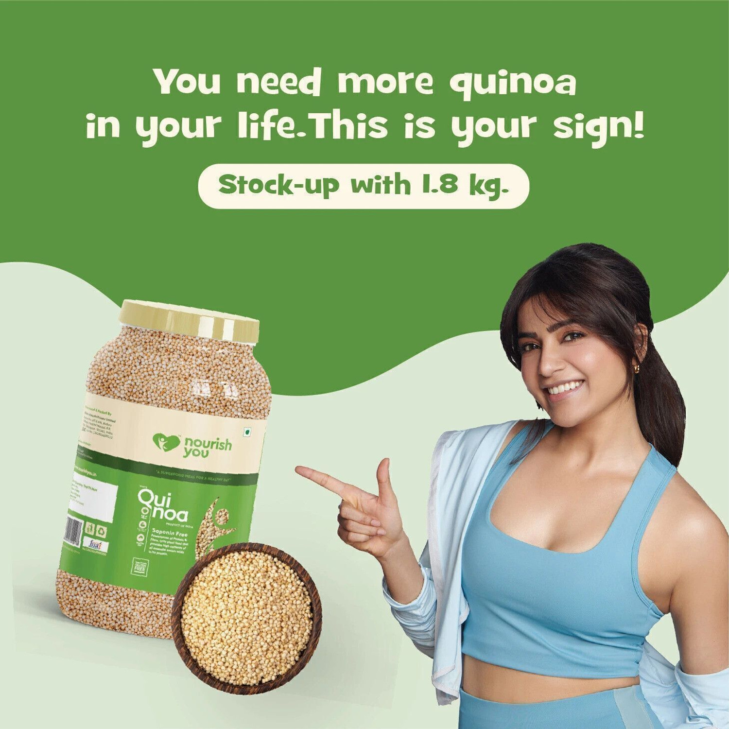 Image of Nourish You White Quinoa for Weight management Gluten Free, High Protein & Fibre (1800g) Quinoa
