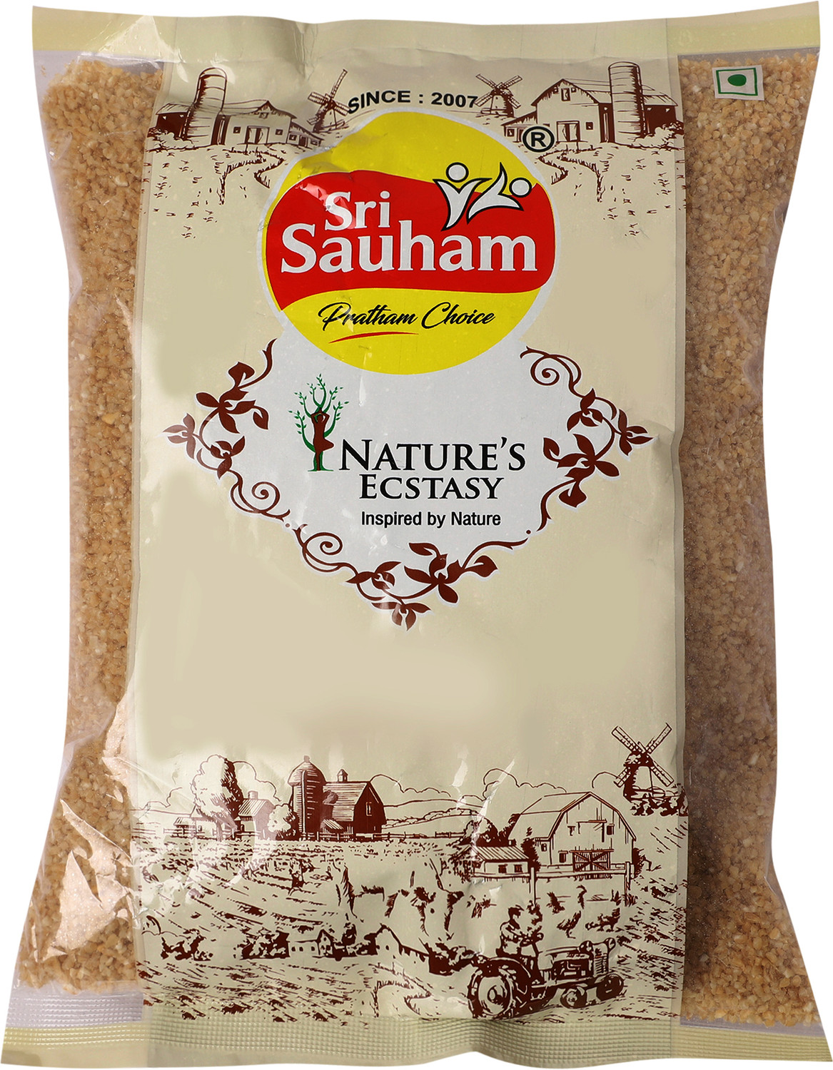 Image of Sri Sauham Premium Roasted Dalia | Natural Broken Wheat- Godhuma Rava, Thuli Gehun