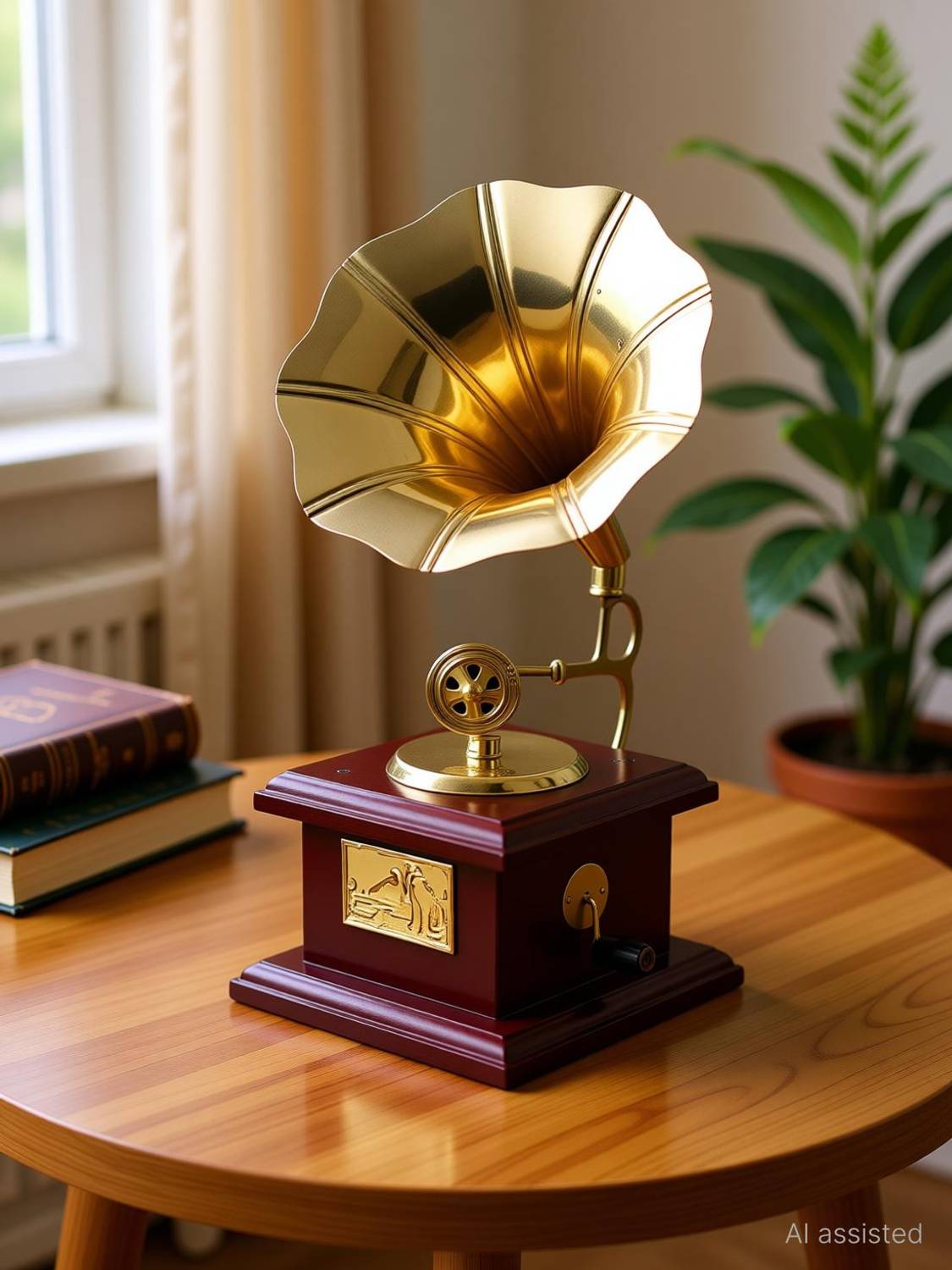 HOOMERT Brass Vintage Style Gramophone - Image 2
