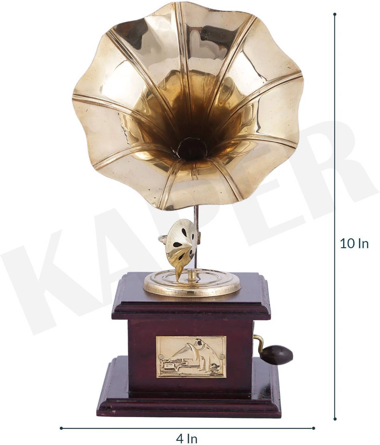 HOOMERT Brass Vintage Style Gramophone - Image 5