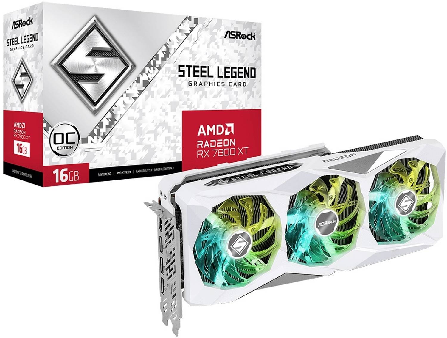 ASRock RX 7800 XT GDDR6 16 GB AMD Radeon Chipset 256 bit 2520 MHz