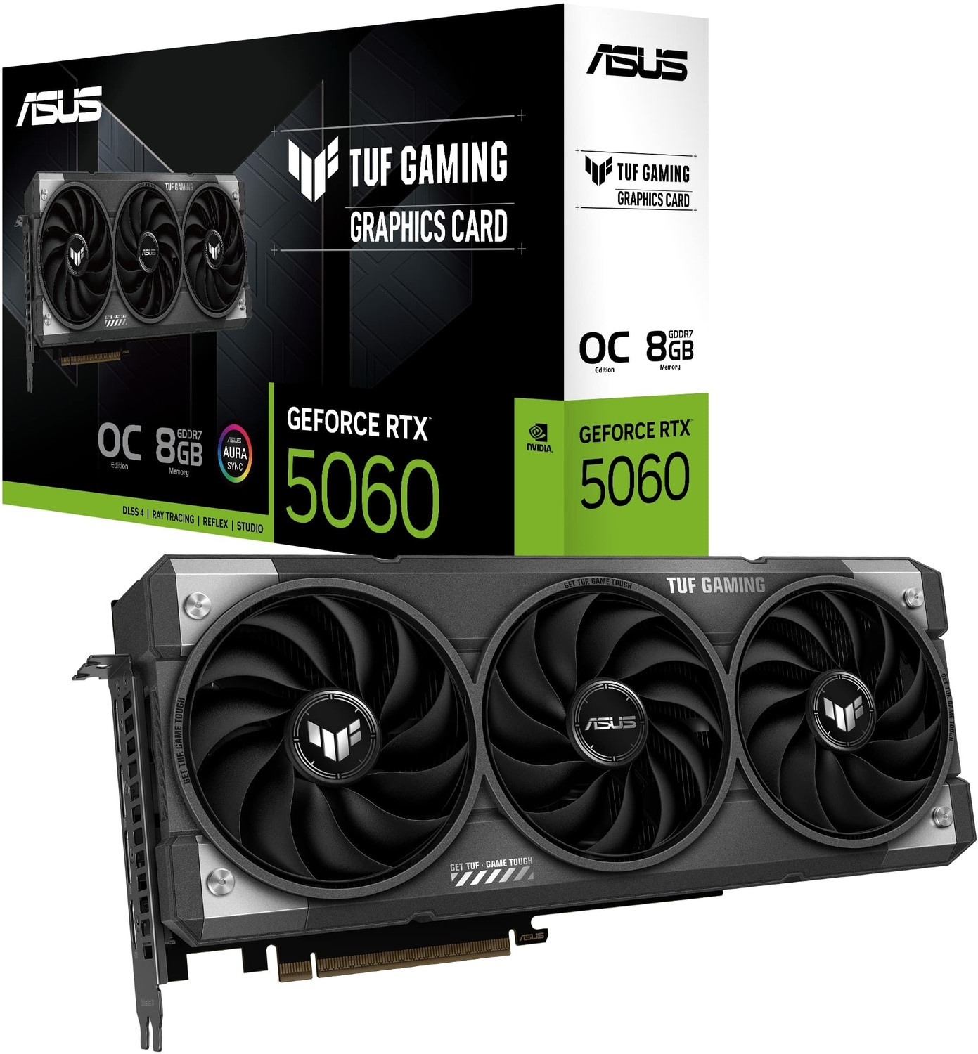 Image of ASUS TUF-RTX5060-O8G-GAMING GDDR7 8 GB NVIDIA Chipset 128 bit 2640 MHz Graphics Card