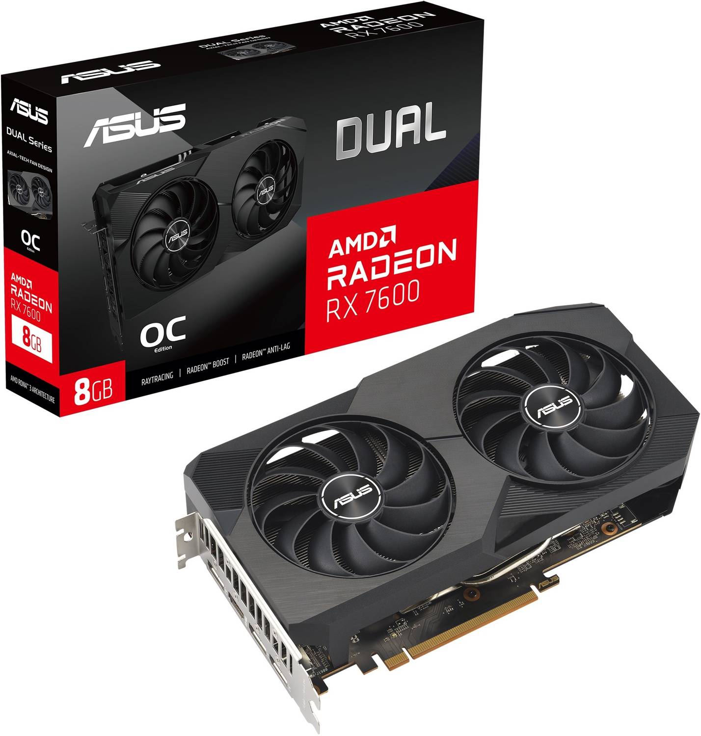 ASUS Dual-RX7600-O8G-V2 8GB GDDR6 Graphics Card Pack of 128