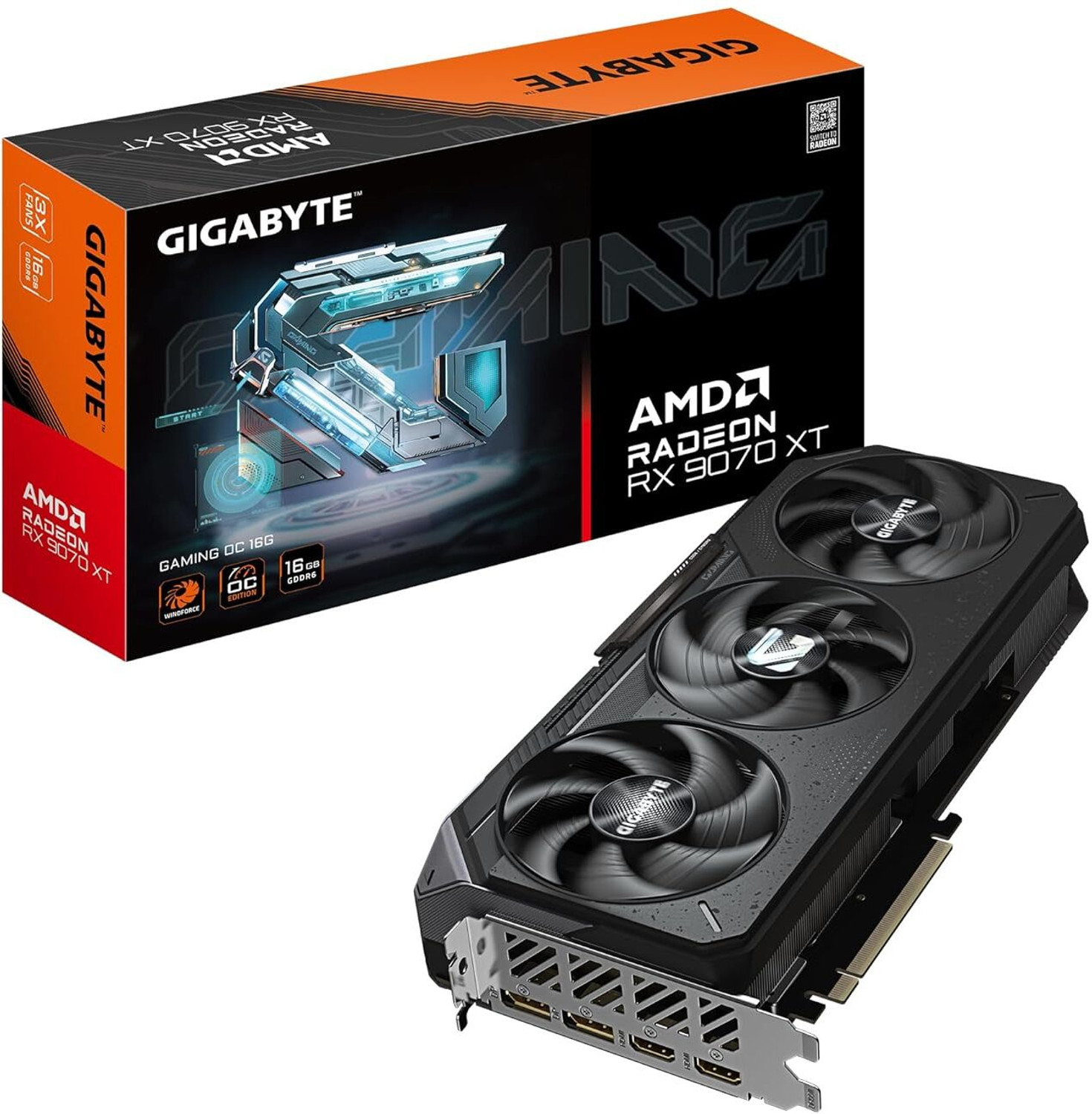 Image of GIGABYTE 9070xt gaming oc GDDR6 16 GB AMD Radeon Chipset 256 bit 3060 MHz Graphics Card