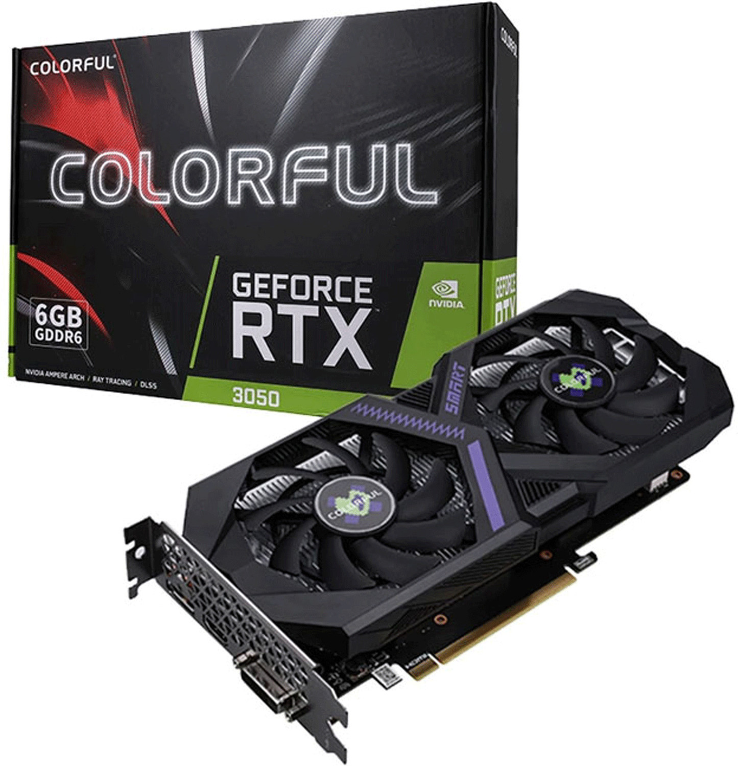 Image of Colorful GeForce RTX 3050 GDDR6 6 GB NVIDIA Chipset 96 bit 1042 MHz Graphics Card