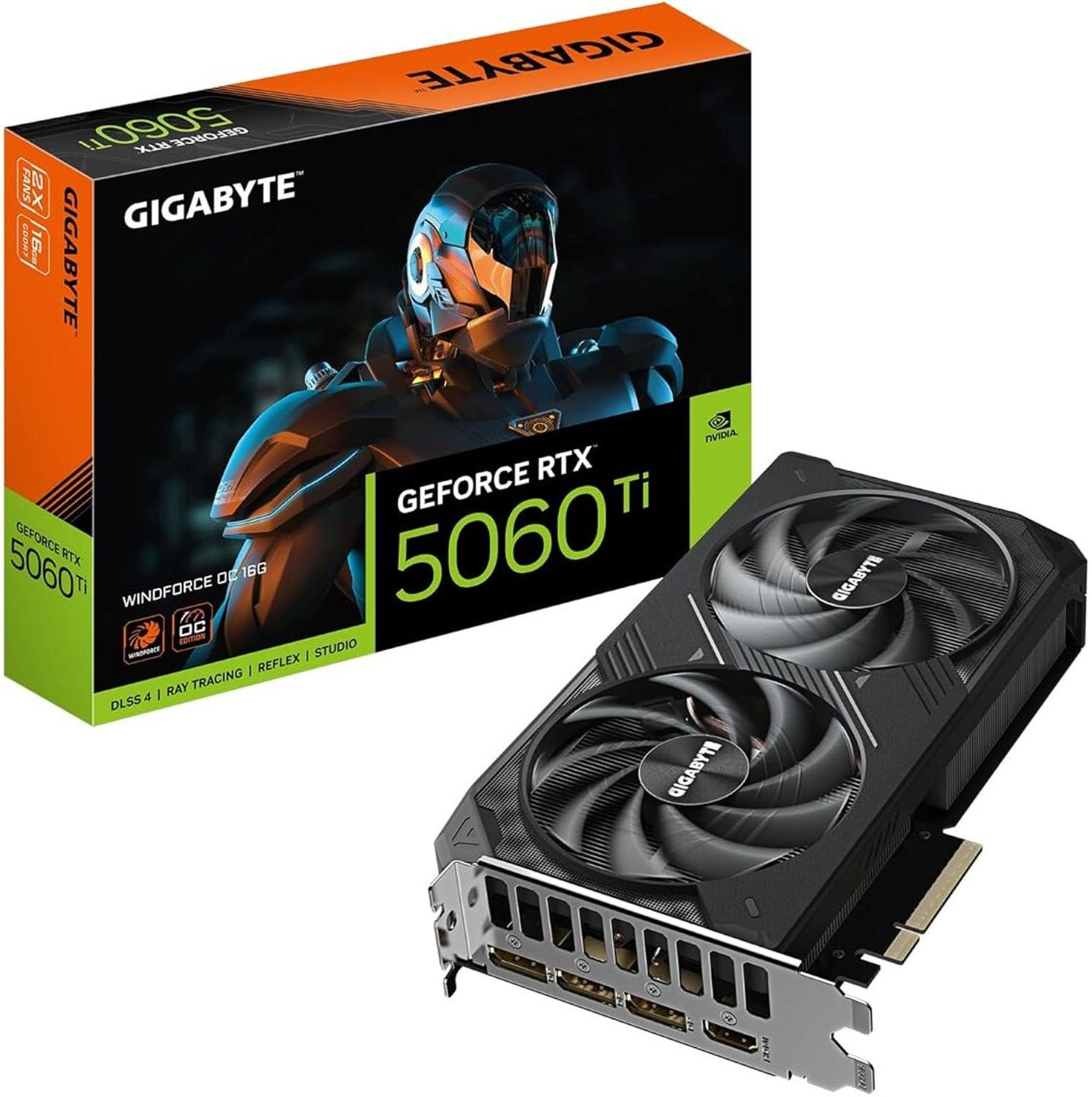 Image of GIGABYTE GeForce RTX 5060 Ti WINDFORCE MAX OC 16G GDDR7 GDDR7 16 GB Intel Chipset 128 bit 2587 MHz Graphics Card