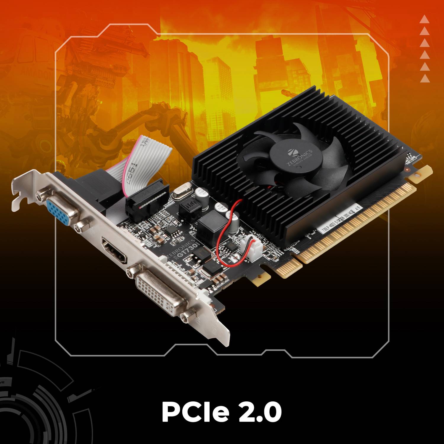 ZEBRONICS GT730 4GB GDDR3 Graphics Card Pack of 64 - Image 2