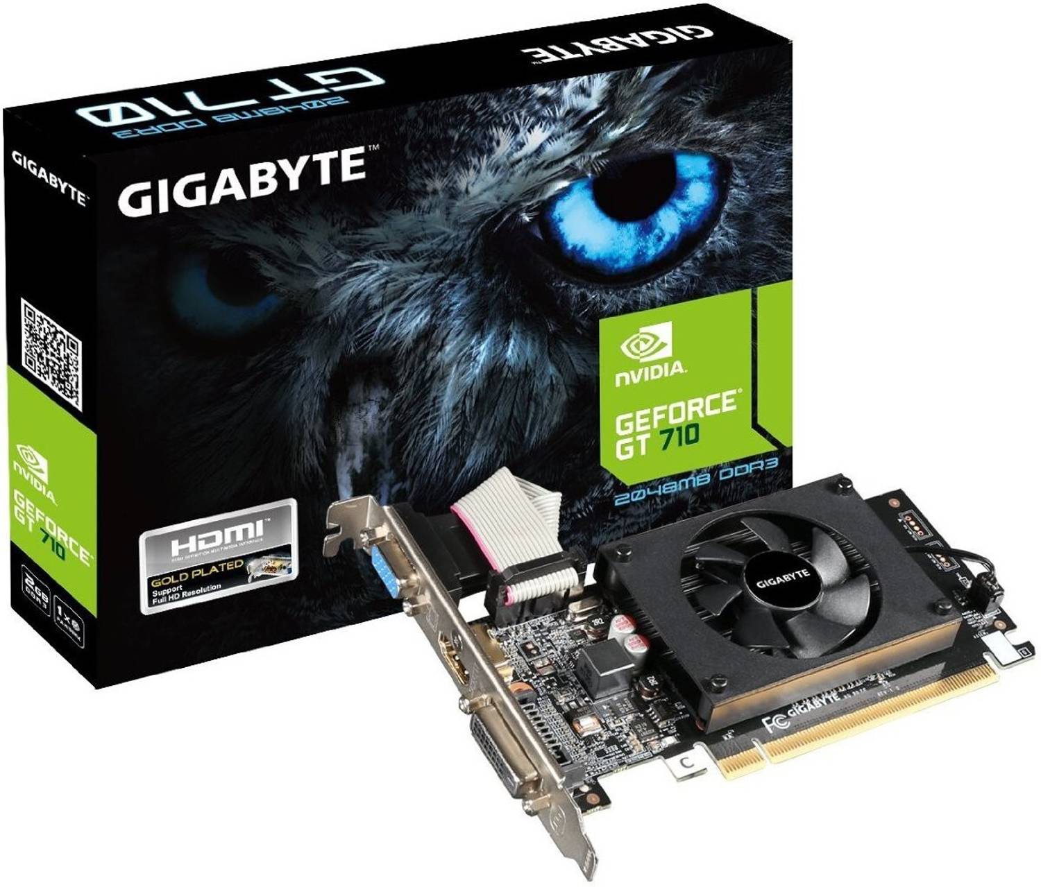 GIGABYTE GV-N710D3-2GL DDR3 2 GB NVIDIA Chipset 64 bit 954 MHz Gr