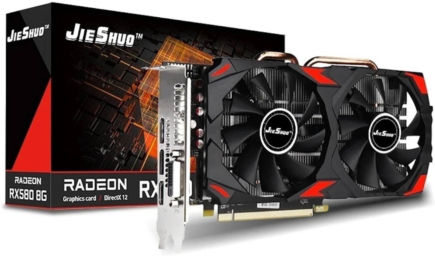 JieShuo RX 580 GDDR5 8 GB Graphics Card Pack of 256