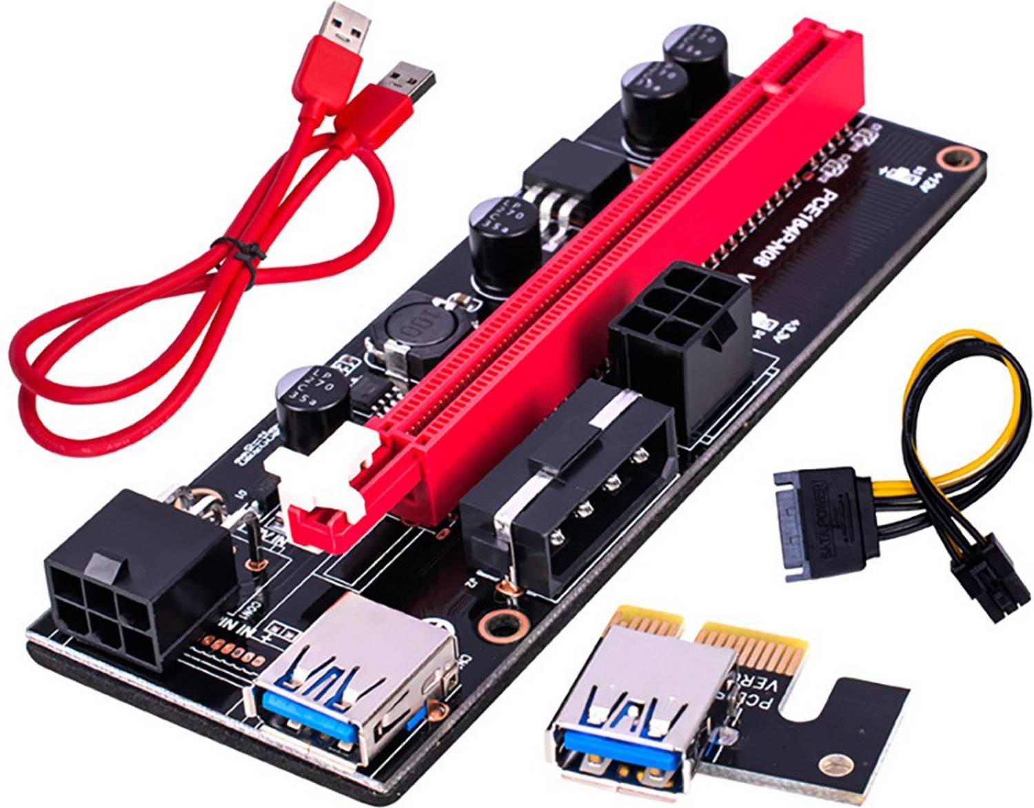 Nextar GPU Expansion Card Usb 3.0 PCI-E 1X to 16X Extender Riser Ver 009s Card GDDR4 16 GB NVIDIA Chipset 64 bit 120 MHz Graphics Card