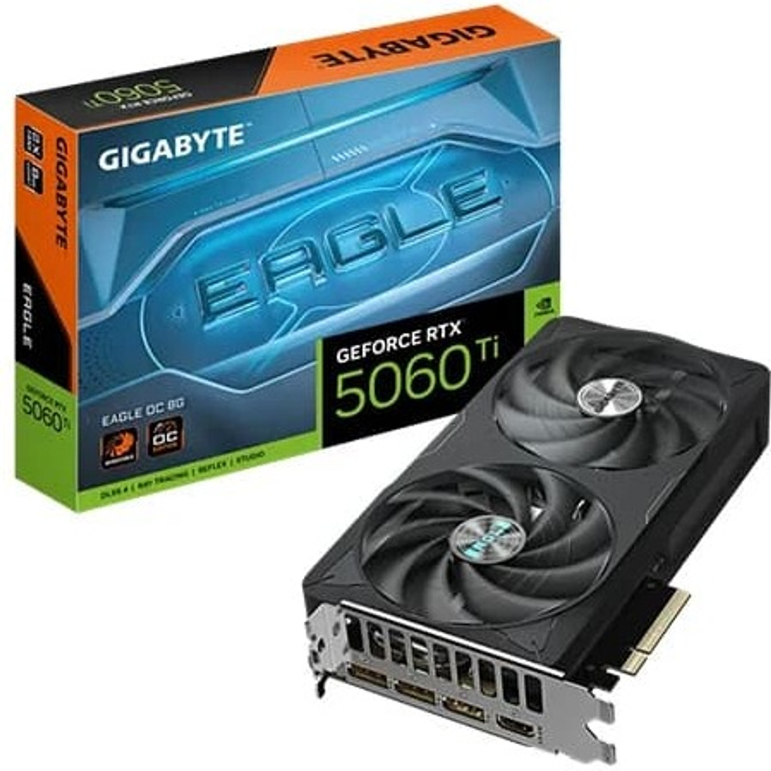 Image of GIGABYTE GeForce RTX 5060 Ti EAGLE OC 8GB GDDR7 Graphics Card GDDR7 8 GB Intel Chipset 128 bit 2617 MHz Graphics Card