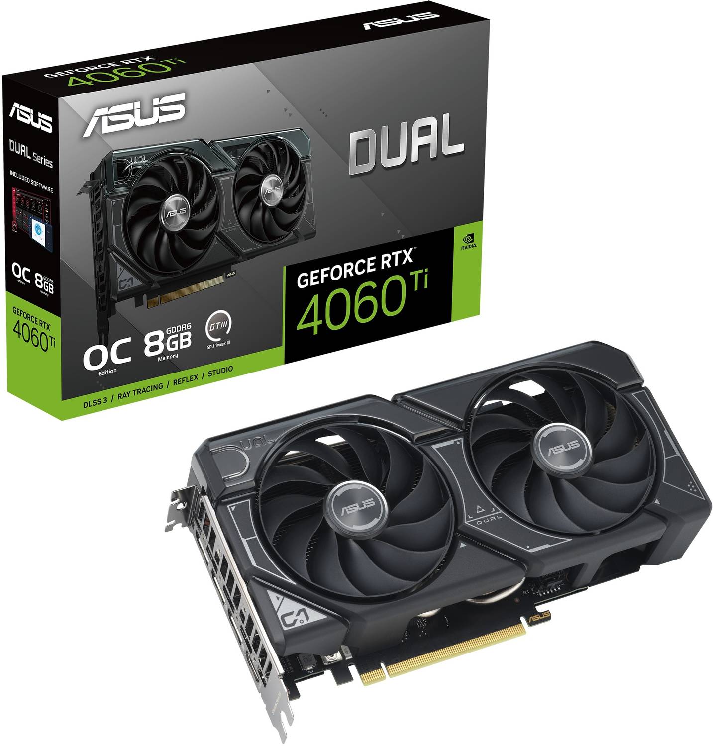 ASUS DUAL RTX4060TI OC 8GB GDDR6 Gaming Graphics card GDDR6 8 GB
