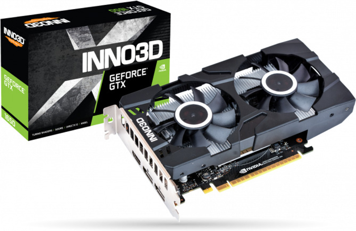 Image of Inno3D GEFORCE GTX 1650 Twin X2 OC GDDR6 4 GB NVIDIA Chipset 128 bit 1620 MHz Graphics Card