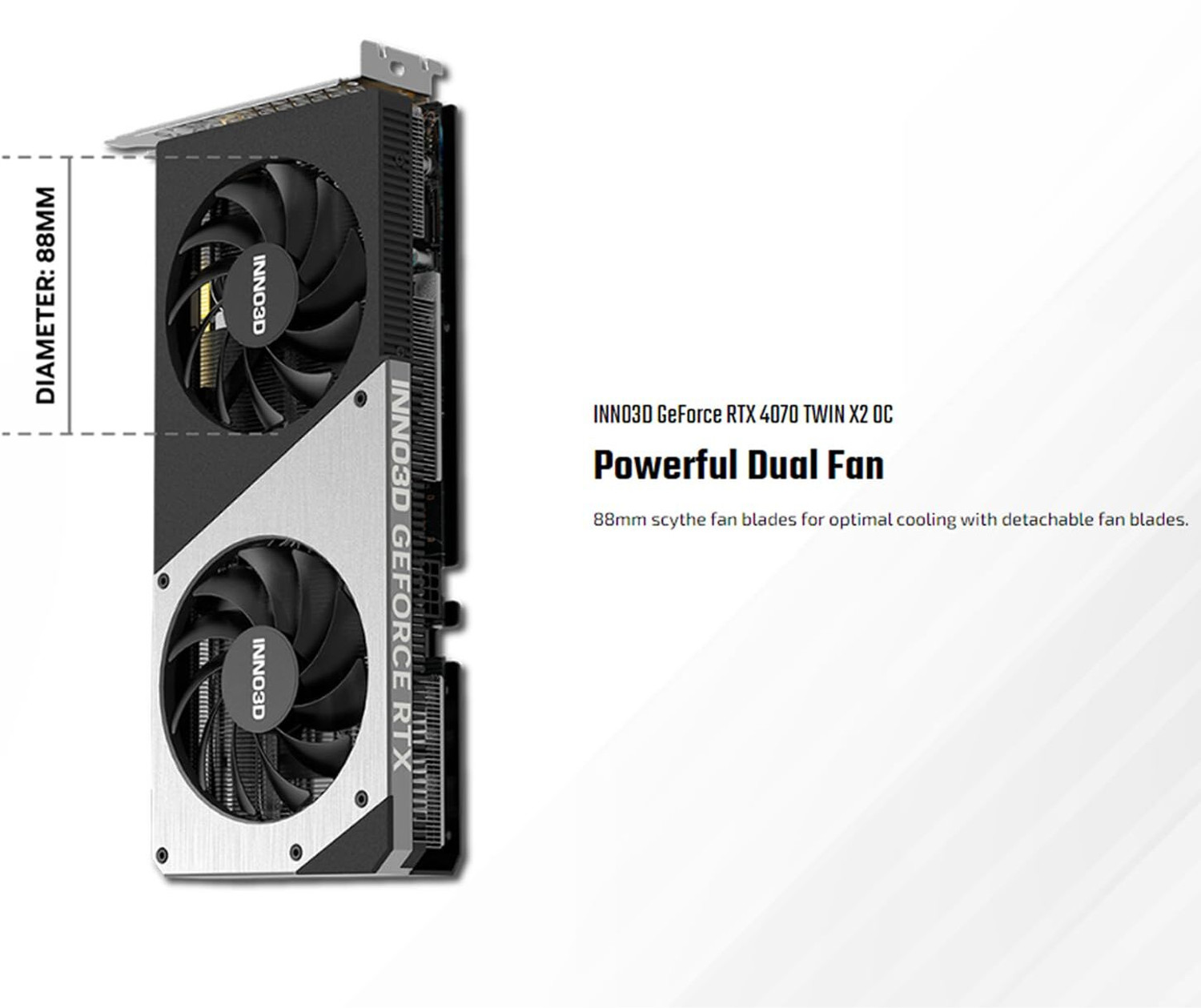Image of Inno3D NVIDIA GEFORCE RTX 4070 Twin X2 OC 12GB GDDR6X 192-bit GDDR6 12 GB NVIDIA Chipset 192 bit 4070 MHz Graphics Card