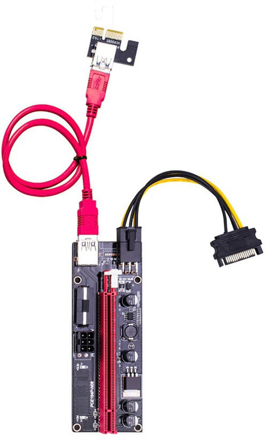 Image of Nextar GPU Expansion Card Usb 3.0 PCI-E 1X to 16X Extender Riser Ver 009s Card GDDR4 16 GB NVIDIA Chipset 64 bit 120 MHz Graphics Card