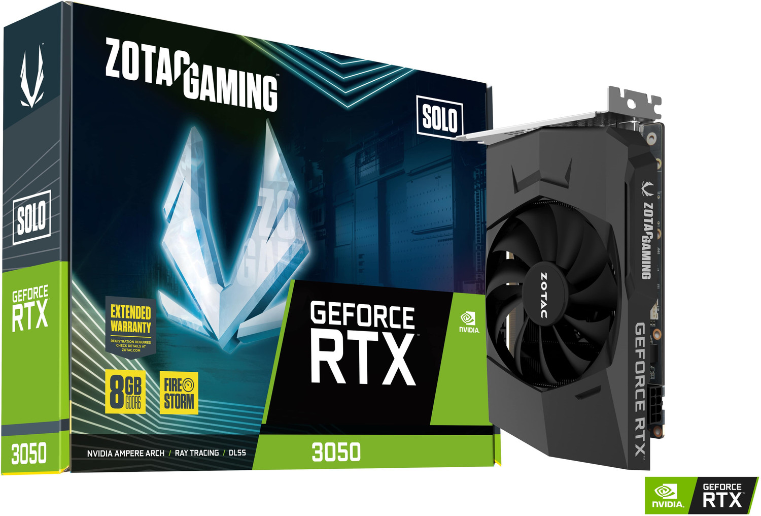 Image of ZOTAC GAMING GeForce RTX 3050 Solo GDDR6 8 GB NVIDIA Chipset 128 bit 1777 MHz Graphics Card