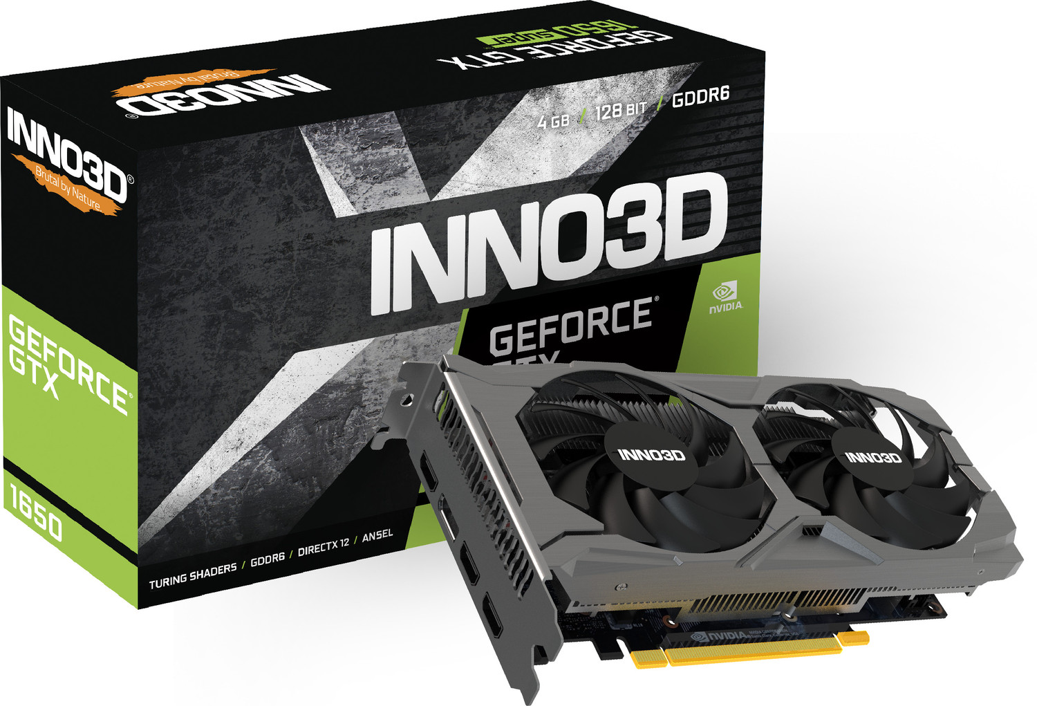 Image of Inno3D GEFORCE GTX 1650 GDDR6 TWIN X2 OC V3 GDDR6 4 GB NVIDIA Chipset 128 bit 1635 MHz Graphics Card