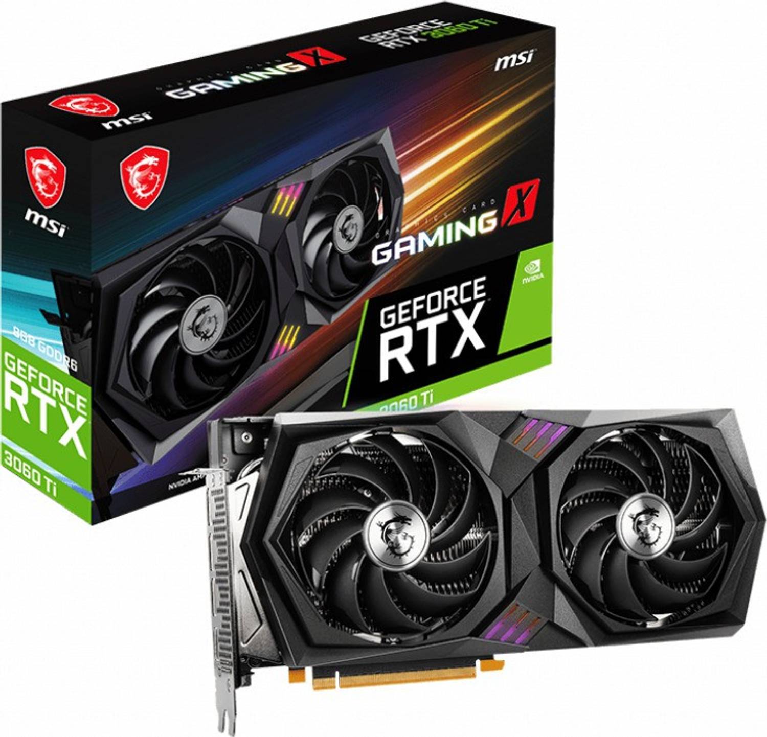 ジャンク品 MSI GeForce RTX3060ti MSI GeForce RTX 3060 Ti GAMING X 8G LHR GDDR6 8 GB NVIDIA Chipset