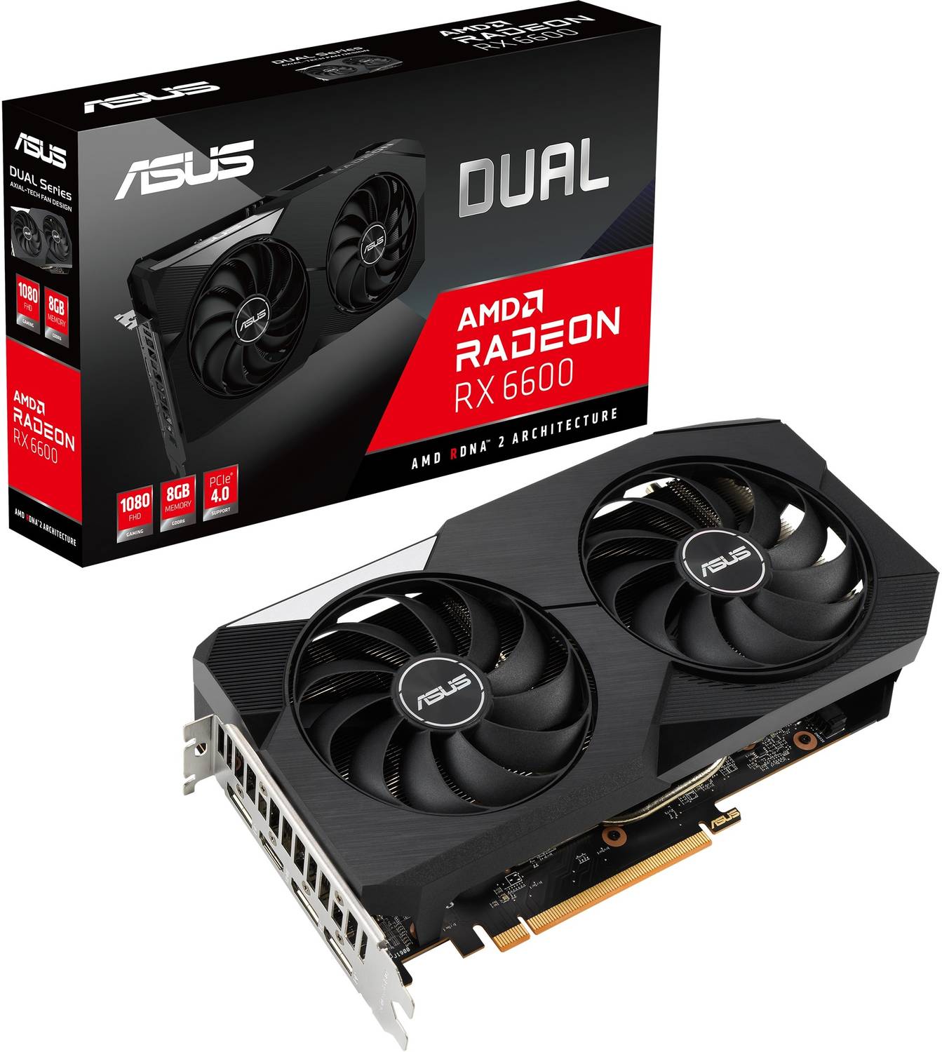 RADEON AMD RX6600 8G ASUS ※注　ブランケット無しです。 ASUS DUAL-RX6600-8G-V2/ DUAL-RX6600-8G-V3 GDDR6 8 GB AMD Radeon