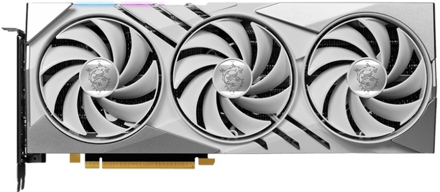 Image of MSI GeForce RTX 4070 SUPER 12G GAMING X SLIM WHITE GDDR6X 12 GB NVIDIA Chipset 192 bit 2640 MHz Graphics Card