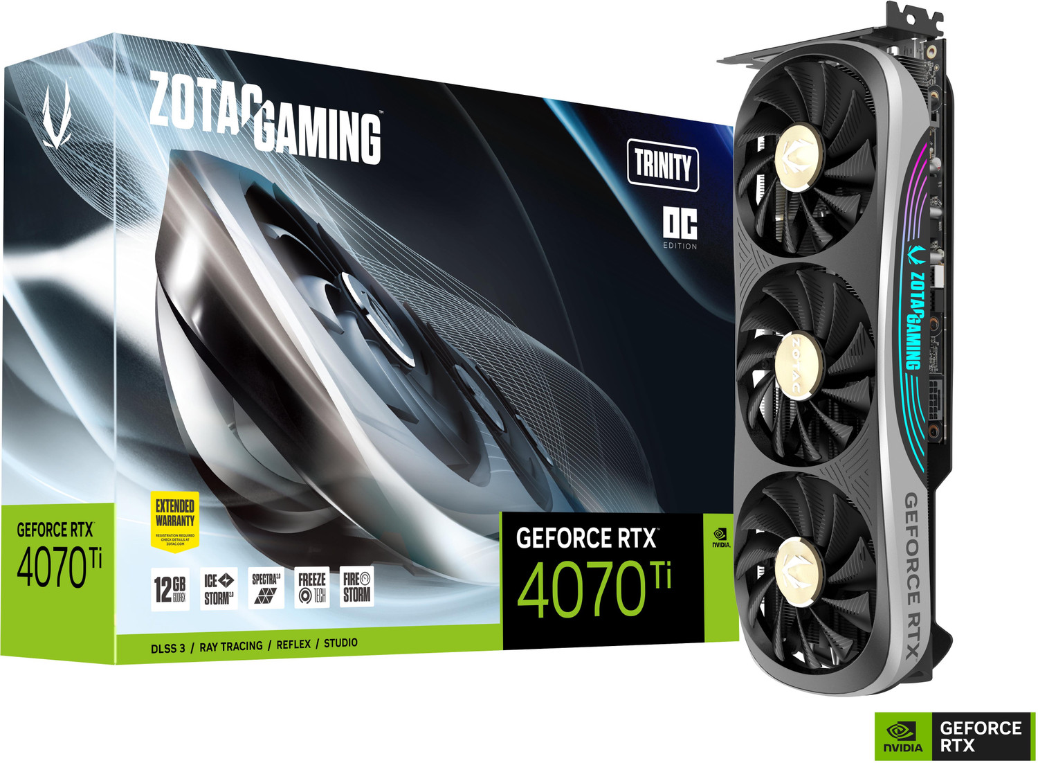 ZOTAC GAMING GeForce RTX 4070 Ti Trinity OC GDDR6X 12 GB NVIDIA ZOTAC GAMING GeForce RTX 4070 Ti Trinity OC GDDR6X 12 GB NVIDIA