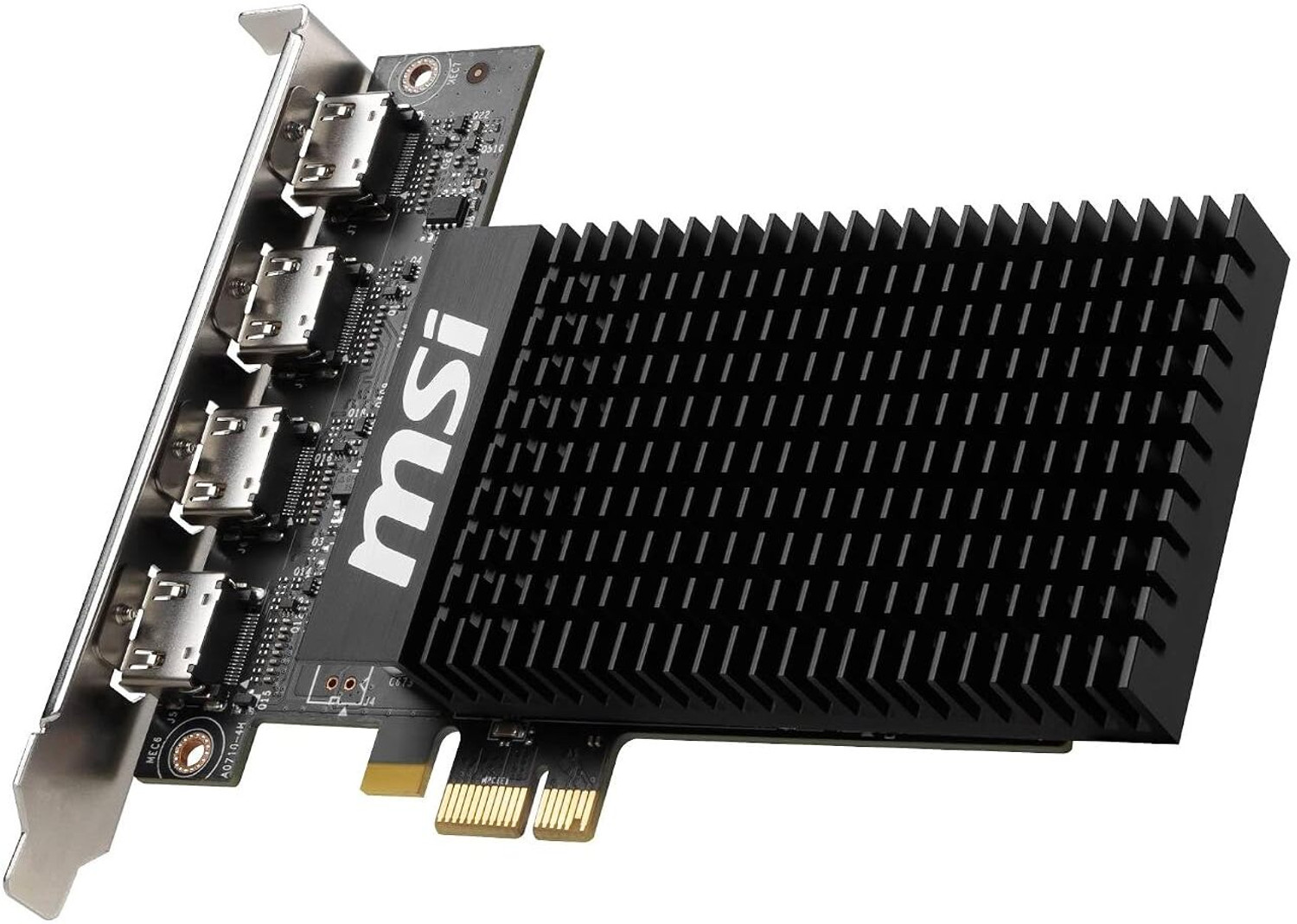 Image of MSI GT 710 2GD3H 4HDMI DDR3 2 GB NVIDIA Chipset 64 bit 954 MHz Graphics Card (Black)